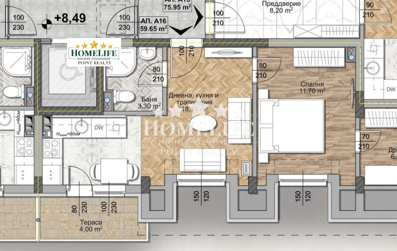 Zu verkaufen  1 Schlafzimmer Sofia , Owtscha kupel , 73 qm | 91828035 - Bild [2]