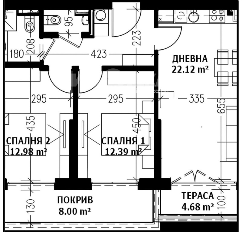 Na prodej  2 ložnice Sofia , Vitoša , 85 m2 | 85677839