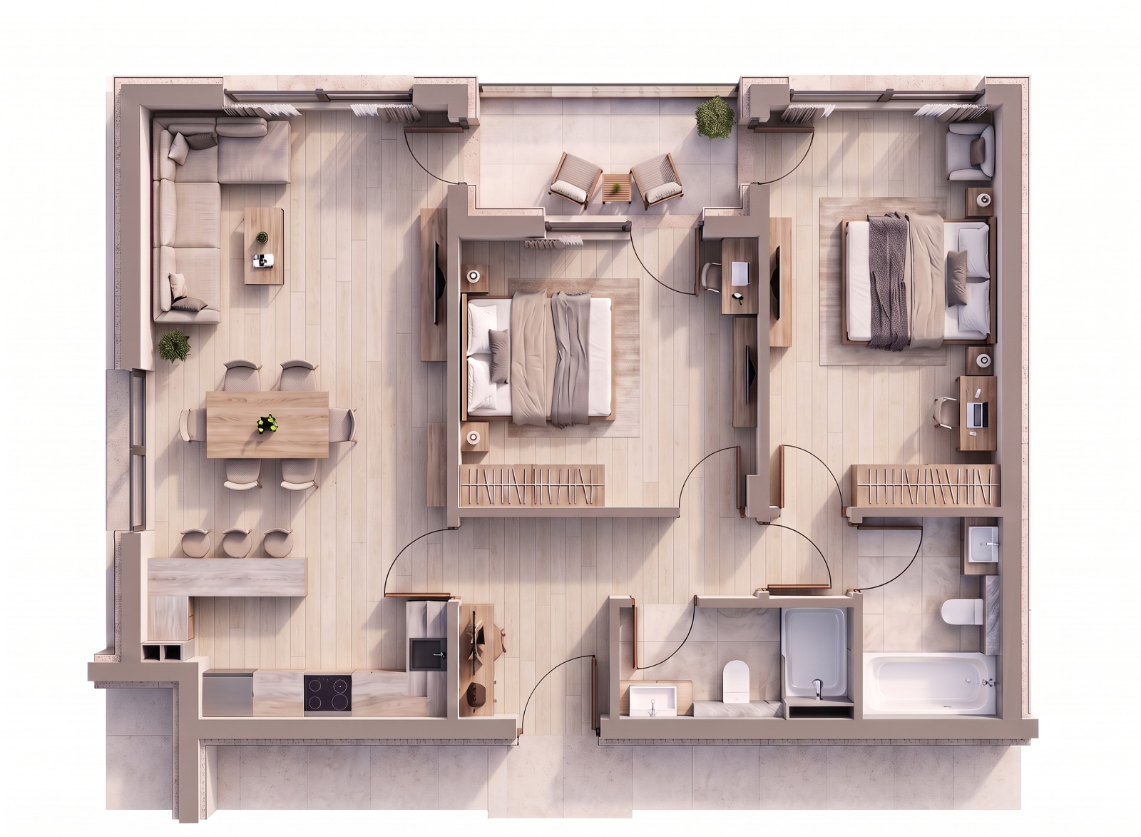Продава 3-СТАЕН, с. Марково, област Пловдив, снимка 2 - Апартаменти - 55108992