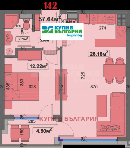 Til salgs  1 soverom Varna , Sjajka , 70 kvm | 29213182 - bilde [6]