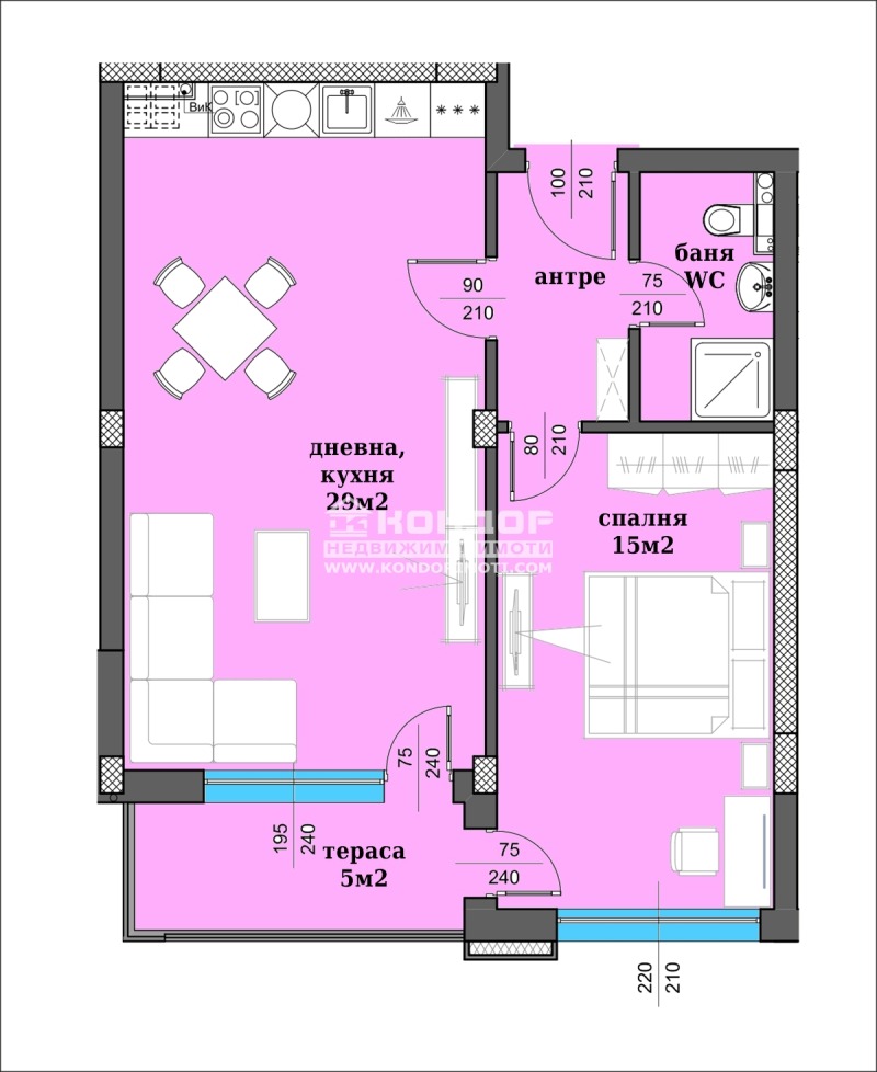 Zu verkaufen  1 Schlafzimmer Plowdiw , Zentar , 83 qm | 19333861 - Bild [2]