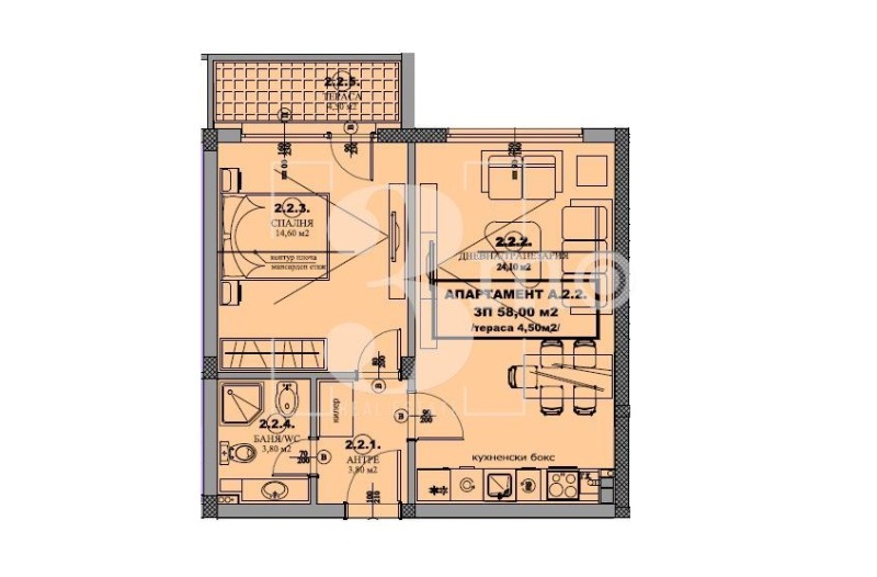 Продаја  1 спаваћа соба регион Софиа , Гара Елин Пелин , 66 м2 | 15029991 - слика [8]