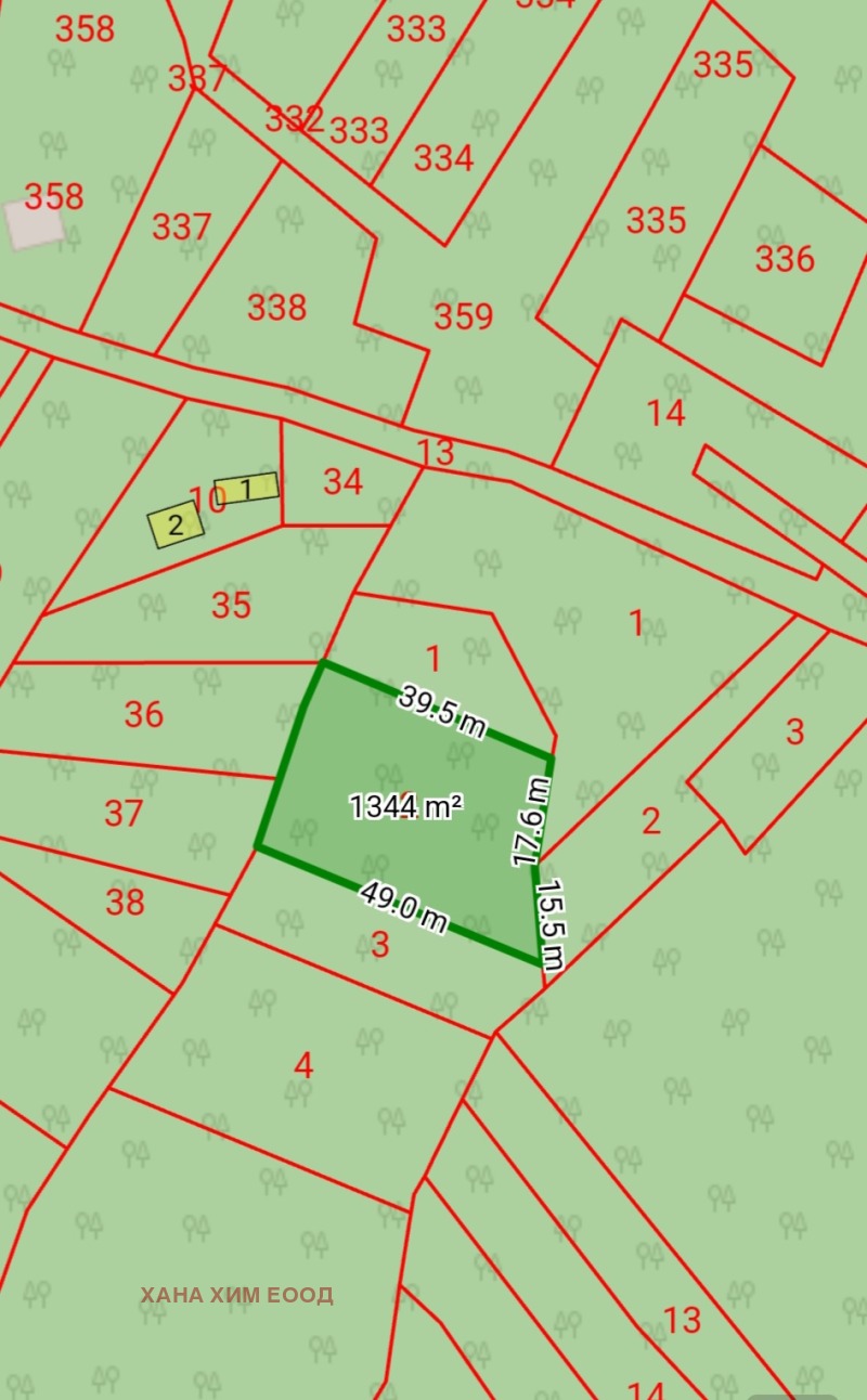 Продава  Парцел област Ловеч , гр. Априлци , 1343 кв.м | 59326540 - изображение [2]