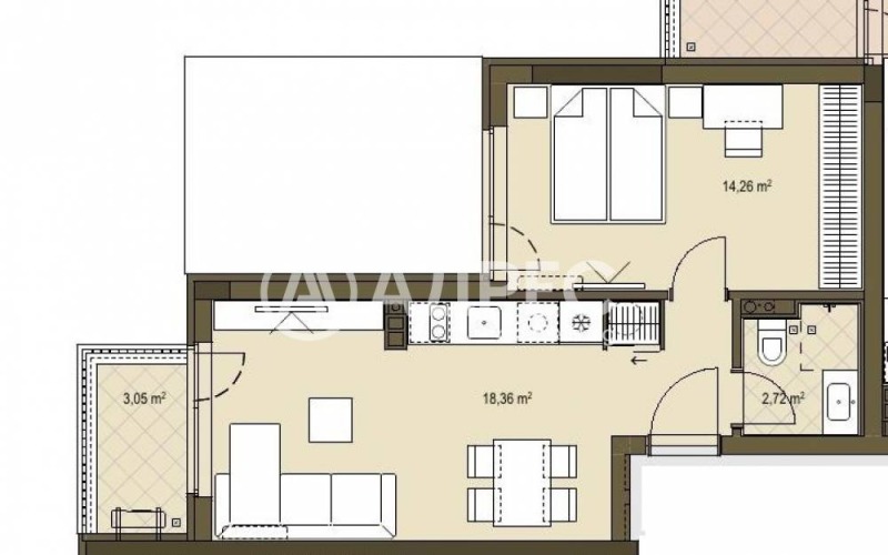 Na prodej  1 ložnice Sofia , Vrabnica 1 , 61 m2 | 43162830 - obraz [2]