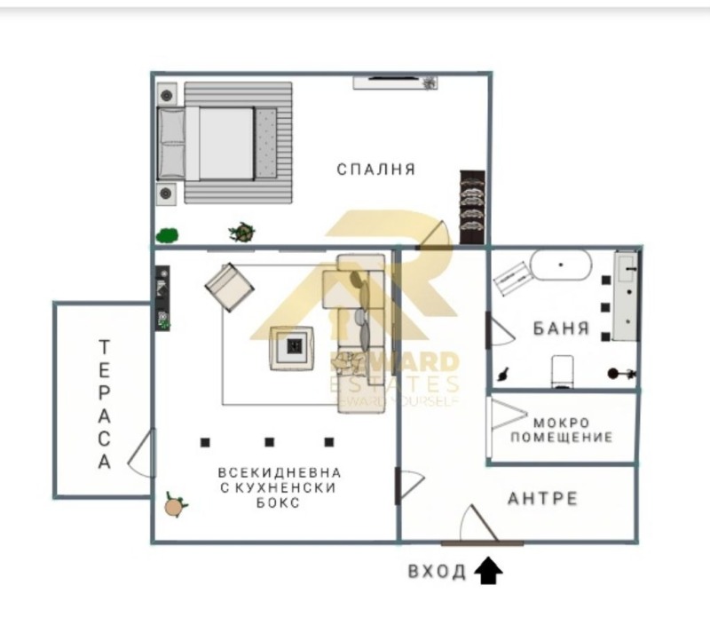 Till salu  1 sovrum Sofia , Drujba 1 , 68 kvm | 32364924 - bild [12]