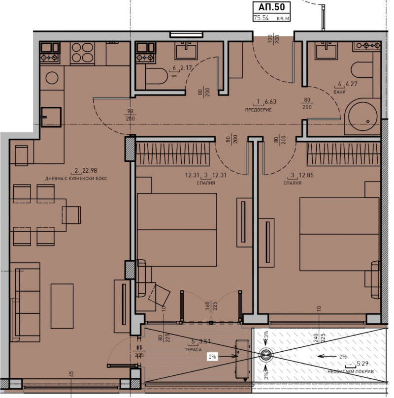Zu verkaufen  2 Schlafzimmer Sofia , Studentski grad , 99 qm | 69189652 - Bild [8]