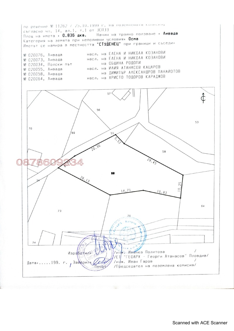 Til salg  Grund region Plovdiv , Dobralak , 1040 kvm | 37760584