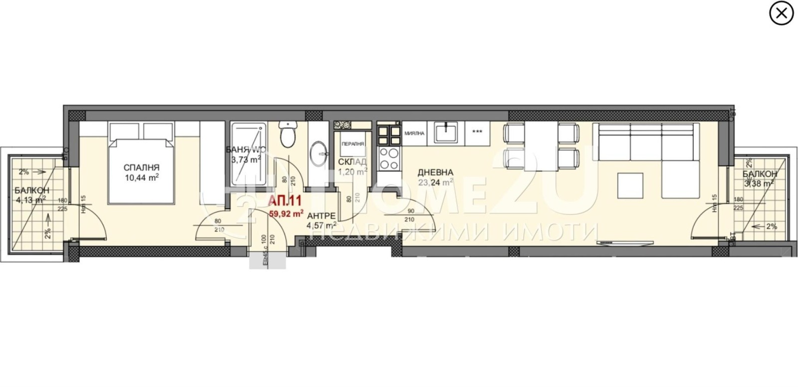 Продава 2-СТАЕН, гр. София, Овча купел, снимка 3 - Апартаменти - 53812782