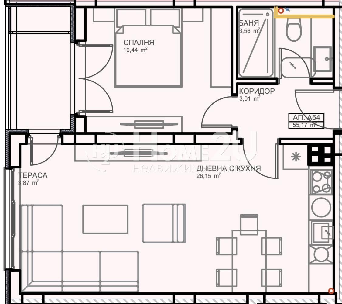 Продава 2-СТАЕН, гр. Пловдив, Христо Смирненски, снимка 2 - Апартаменти - 54264454
