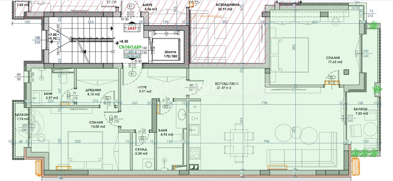 Продава 3-СТАЕН, гр. Пловдив, Кючук Париж, снимка 6 - Апартаменти - 53884202