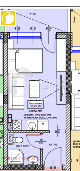 Zu verkaufen  Studio region Burgas , Pomorie , 43 qm | 67055869 - Bild [8]