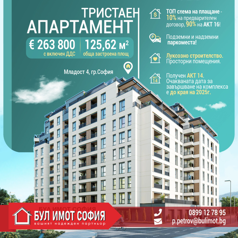 À vendre  2 chambres Sofia , Mladost 4 , 126 m² | 66489712