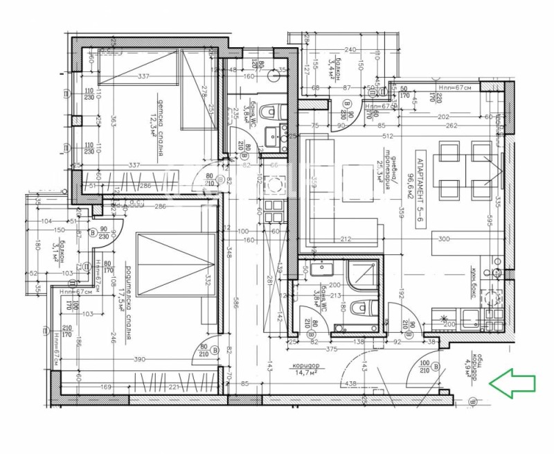 Продается  2 спальни София , Студентски град , 120 кв.м | 88186565