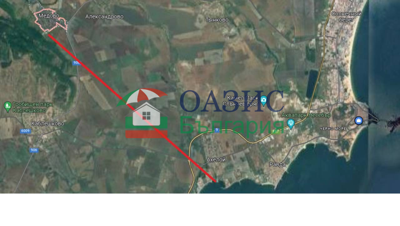 Продава ПАРЦЕЛ, с. Медово, област Бургас, снимка 2 - Парцели - 42735365