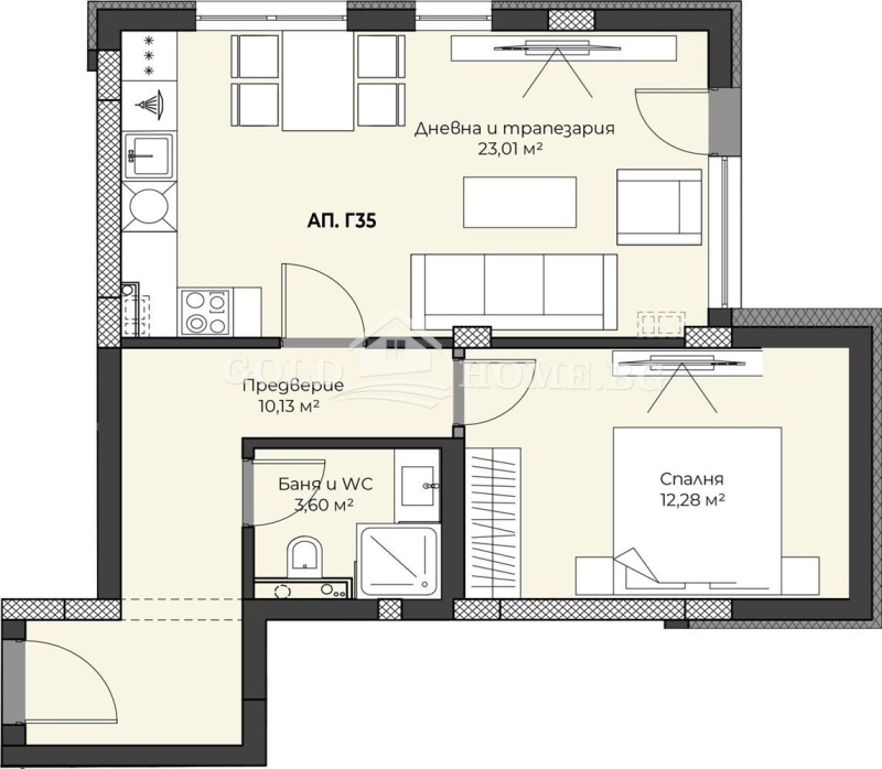 Zu verkaufen  1 Schlafzimmer Plowdiw , Hristo Smirnenski , 69 qm | 43865200 - Bild [7]