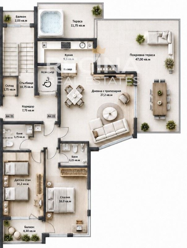 Продава 3-СТАЕН, гр. Хисаря, област Пловдив, снимка 3 - Апартаменти - 56022475
