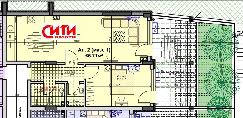 Продава 2-СТАЕН в град Стара Загора, Железник - център - 117 кв.м / 95 000 € » 185 803.85 лв., СИТИ