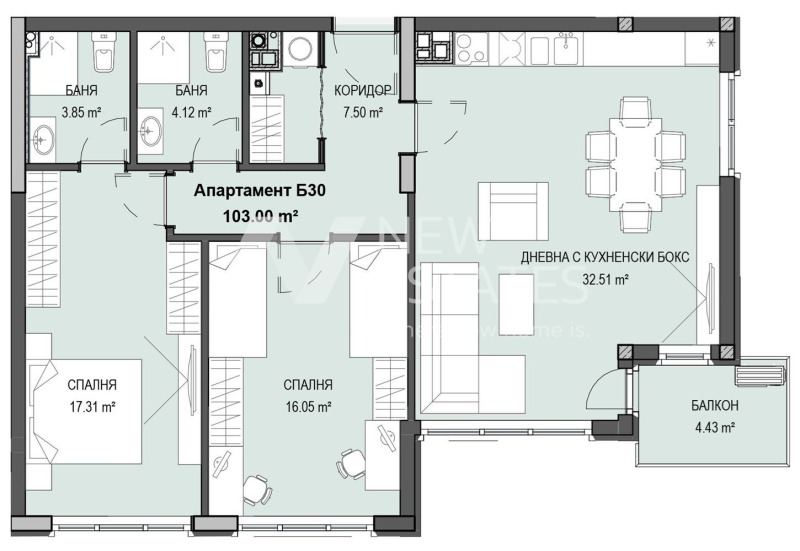 Продава 3-СТАЕН, гр. София, Кръстова вада, снимка 8 - Апартаменти - 52379874