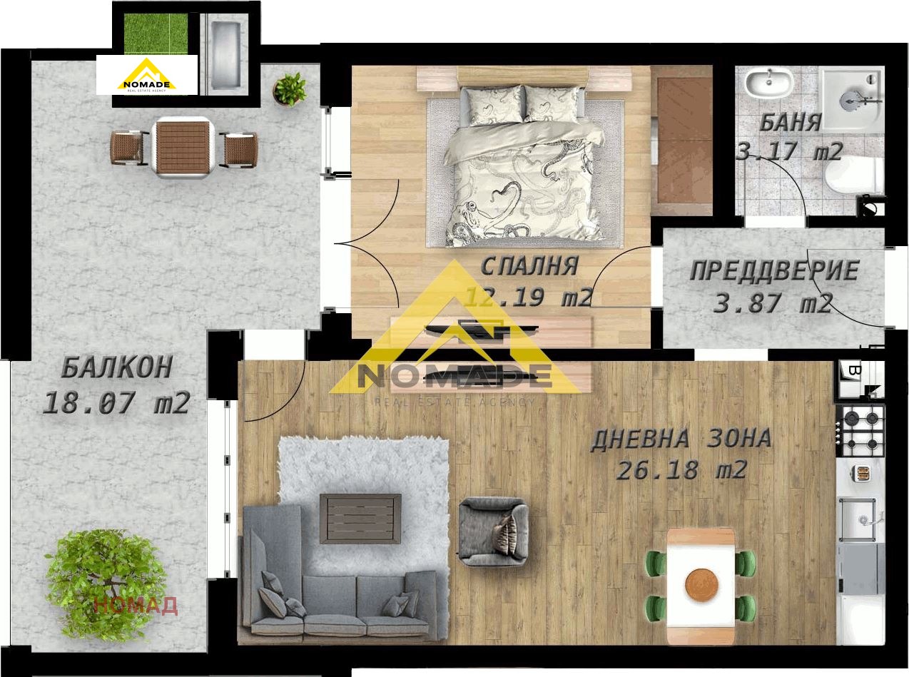 Продава 2-СТАЕН, гр. Пловдив, Беломорски, снимка 2 - Апартаменти - 53376289