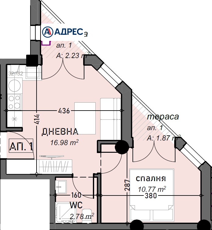 Zu verkaufen  1 Schlafzimmer Stara Zagora , Bila , 52 qm | 49513645 - Bild [3]