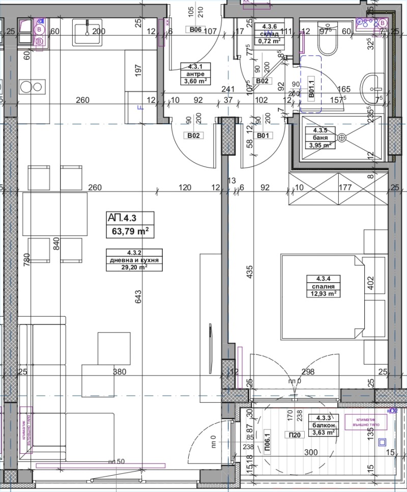 Продаја  1 спаваћа соба Софија , Врабница 2 , 73 м2 | 27067009 - слика [2]