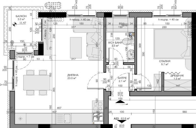 Myytävänä  1 makuuhuone Varna , Vladislav Varnentšik 1 , 63 neliömetriä | 49488296 - kuva [2]