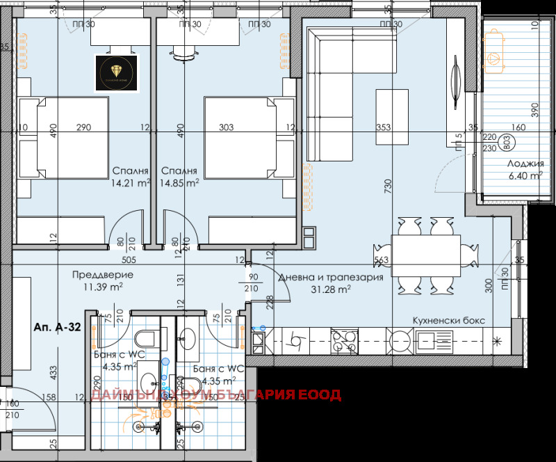 For Sale  2 bedroom Plovdiv , Karshiyaka , 121 sq.m | 22403225 - image [2]