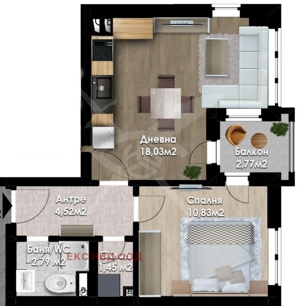 Продава 2-СТАЕН, гр. Пловдив, Южен, снимка 5 - Апартаменти - 52534607