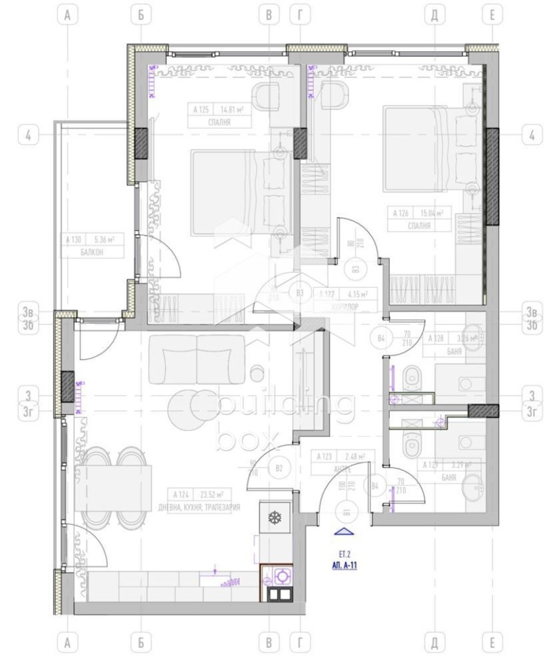 Satılık  2 yatak odası Sofia , Goce Delçev , 98 metrekare | 16097473 - görüntü [12]