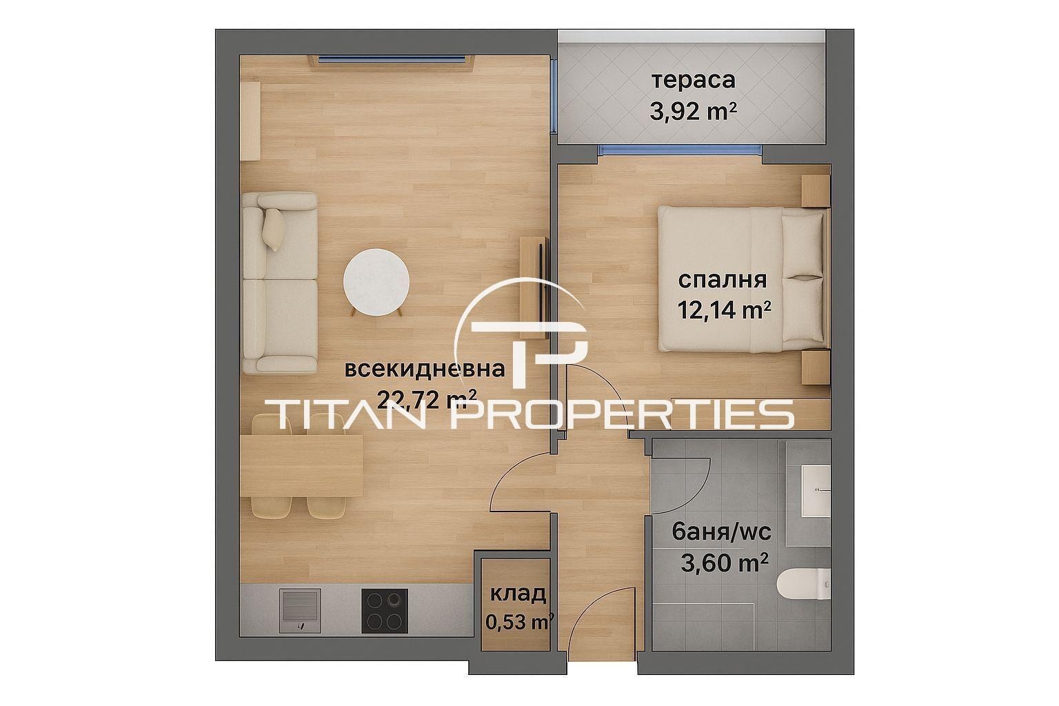 Продава 2-СТАЕН, гр. Бургас, Изгрев, снимка 14 - Апартаменти - 52819911