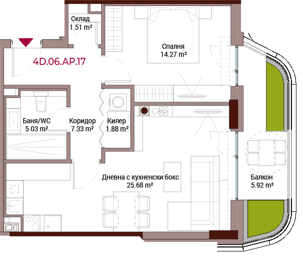 Продава 2-СТАЕН, гр. София, Лозенец, снимка 6 - Апартаменти - 51888536