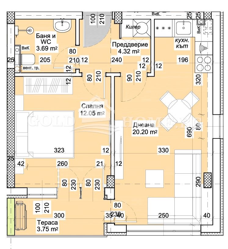 Продава 2-СТАЕН, гр. Пловдив, Христо Смирненски, снимка 2 - Апартаменти - 55041058