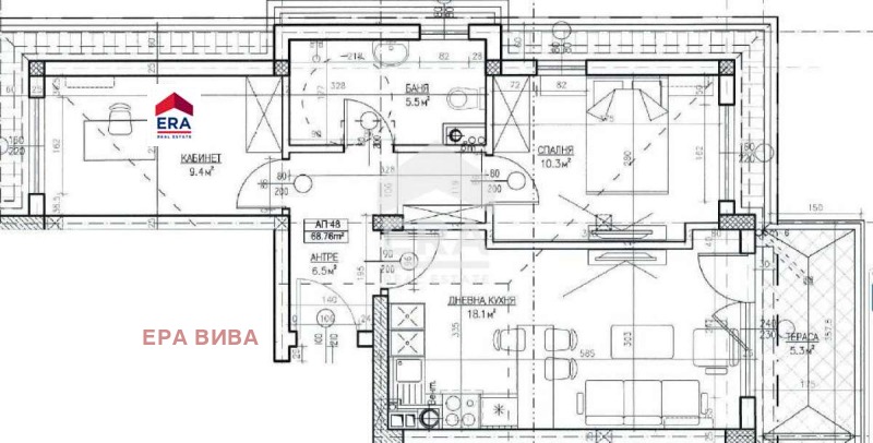 À vendre  2 chambres Sofia , Levski G , 81 m² | 73564067