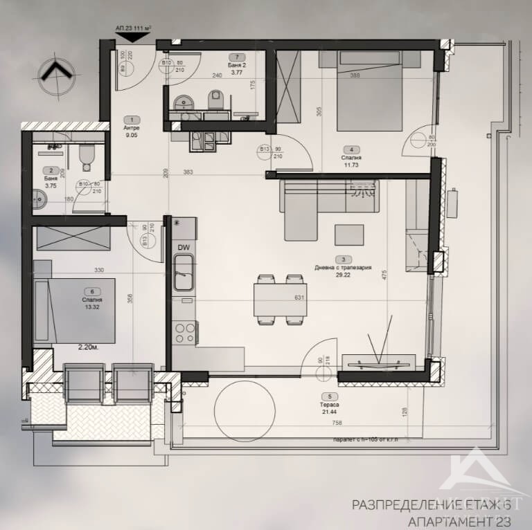 Продава 3-СТАЕН, гр. Перник, Изток, снимка 9 - Апартаменти - 53824442
