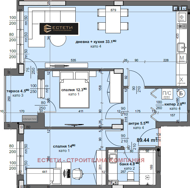 Eladó  2 hálószobás Stara Zagora , Centar , 112 négyzetméter | 79850710 - kép [2]