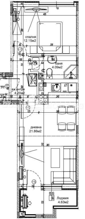 À venda  1 quarto Plovdiv , Hristo Smirnenski , 67 m² | 70116471 - imagem [2]