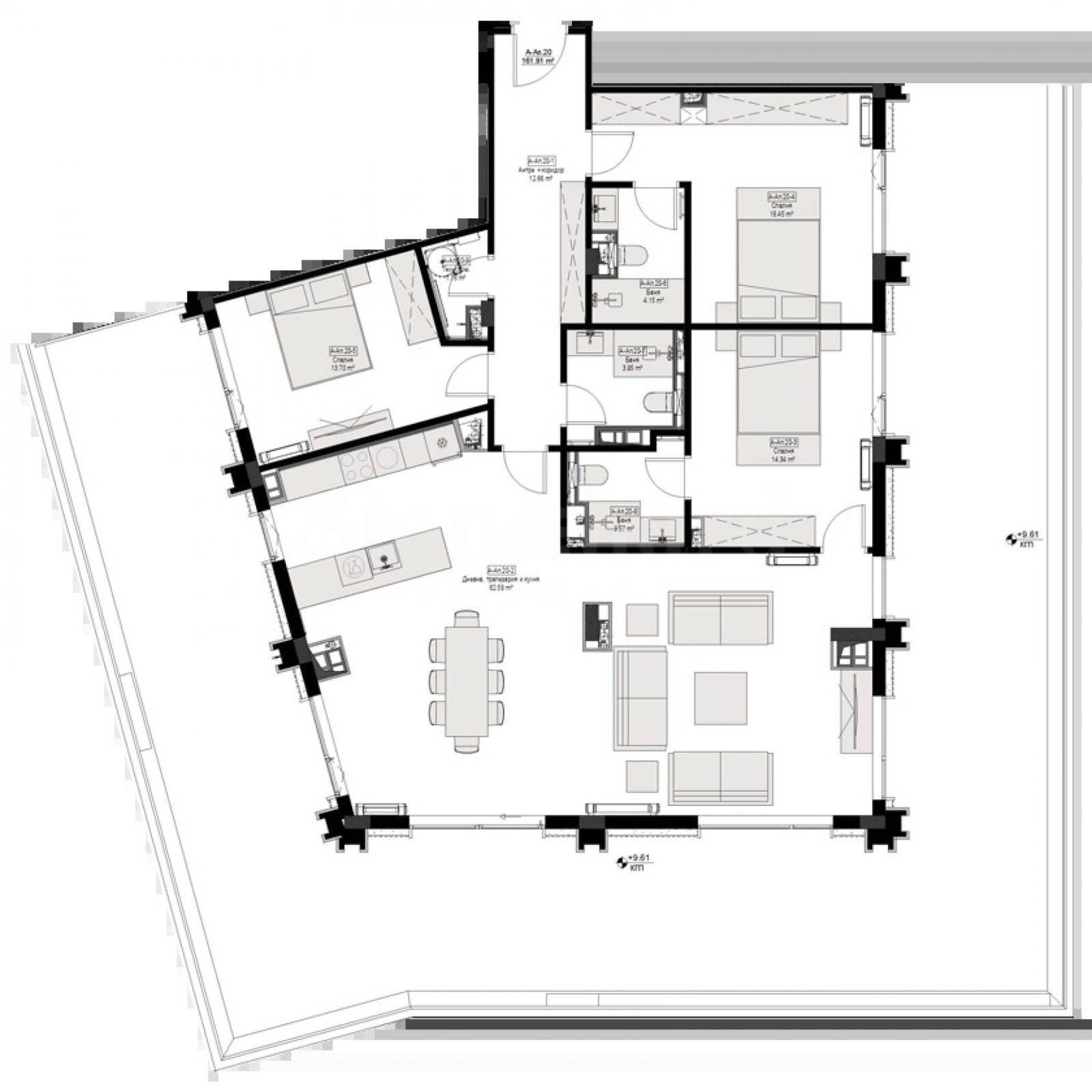 Продава 4-СТАЕН, гр. София, Малинова долина, снимка 3 - Апартаменти - 55441519