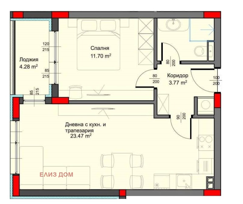 Продава 2-СТАЕН, гр. Варна, Аспарухово, снимка 5 - Апартаменти - 53354785