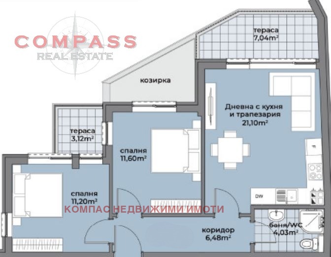 Продаја  2 спаваће собе Варна , Аспарухово , 93 м2 | 73851088 - слика [4]