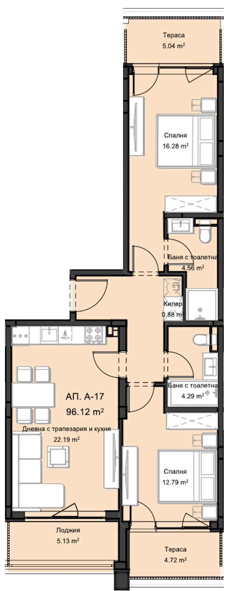 Продава 3-СТАЕН, гр. Пловдив, Остромила, снимка 2 - Апартаменти - 55802420