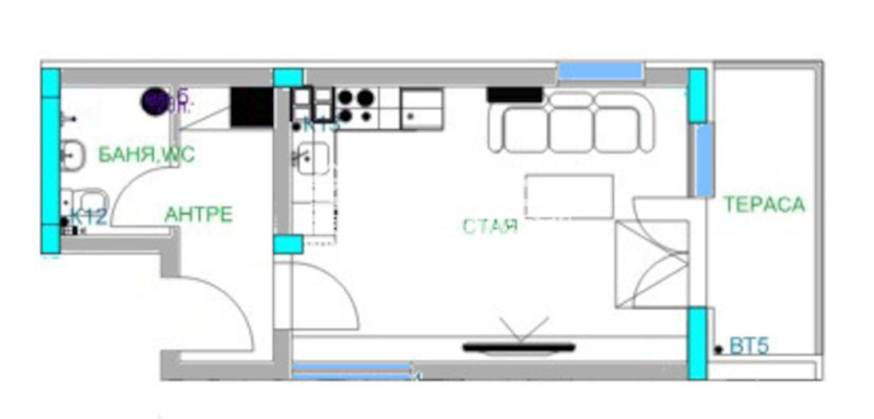 For Sale  Studio Plovdiv , Mladezhki Halm , 53 sq.m | 41182688 - image [2]