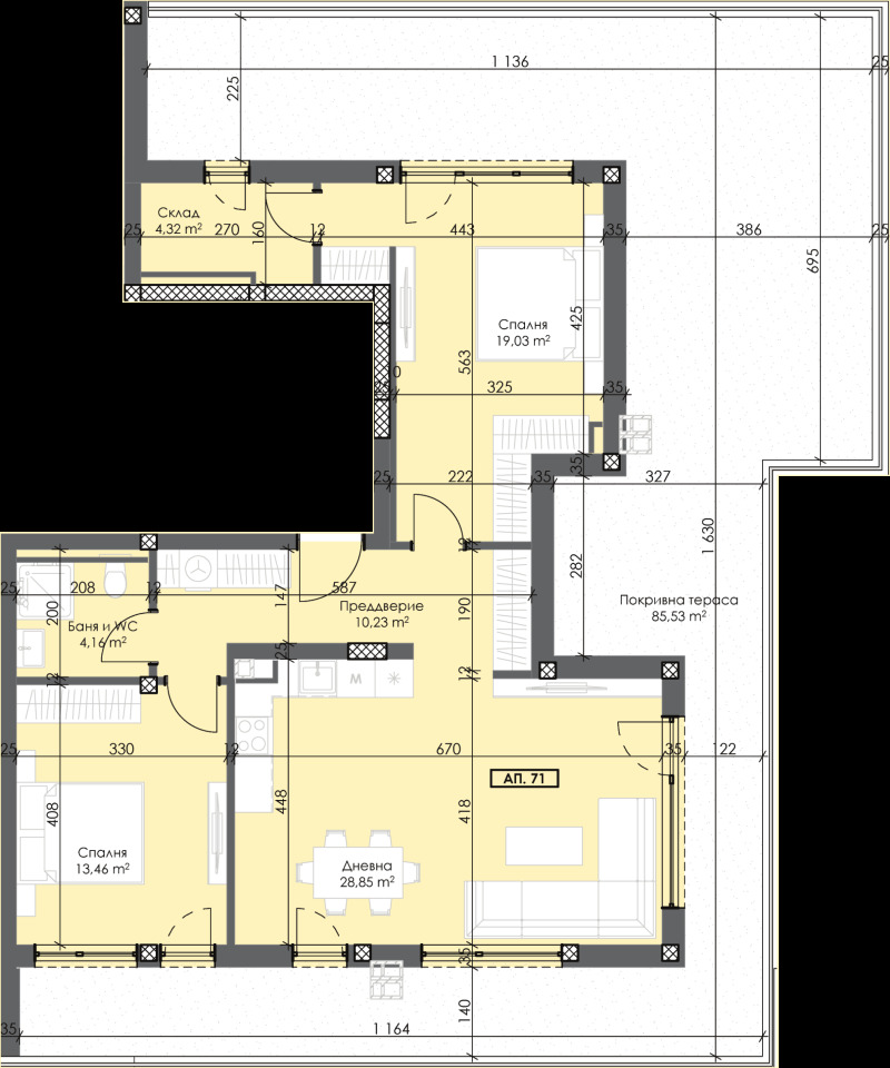 Zu verkaufen  2 Schlafzimmer Plowdiw , Trakija , 199 qm | 43792039 - Bild [2]