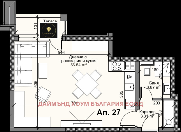 Продава 1-СТАЕН, гр. Пловдив, Кършияка, снимка 2 - Aпартаменти - 47418783