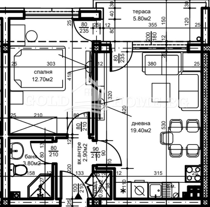 Satılık  1 yatak odası Plovdiv , Belomorski , 58 metrekare | 40169779 - görüntü [2]