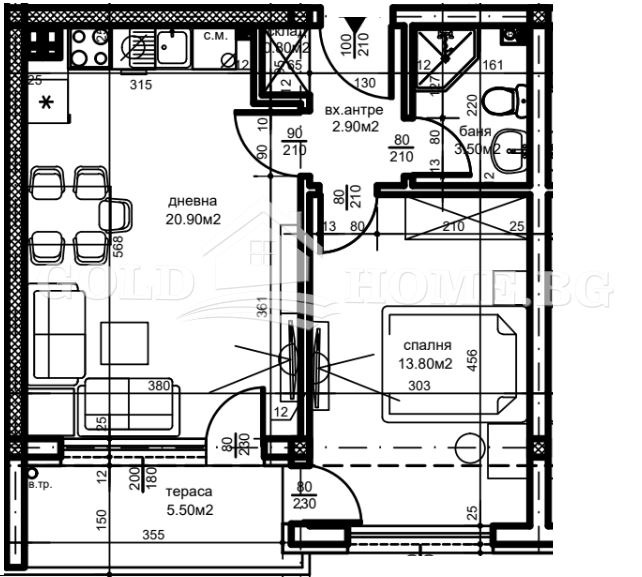 Satılık  1 yatak odası Plovdiv , Belomorski , 58 metrekare | 40169779 - görüntü [5]