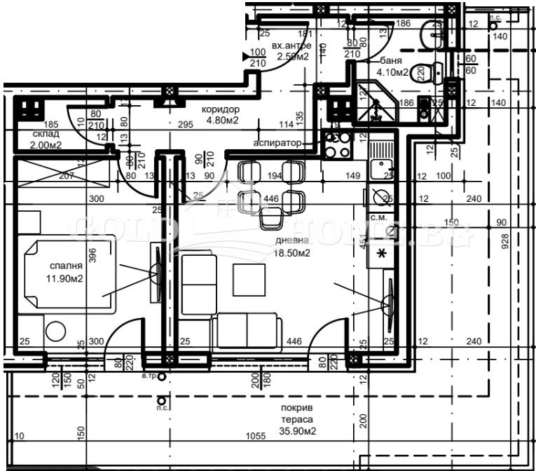 Satılık  1 yatak odası Plovdiv , Belomorski , 58 metrekare | 40169779 - görüntü [11]