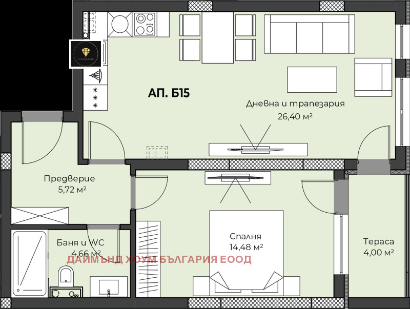 Zu verkaufen  1 Schlafzimmer Plowdiw , Peshtersko schose , 78 qm | 38051999 - Bild [2]