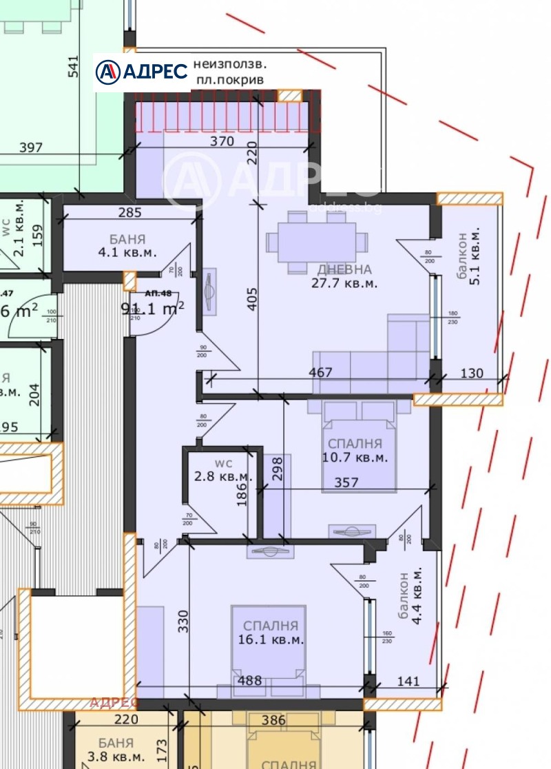 Na prodej  2 ložnice Varna , Vazraždane 3 , 103 m2 | 44913763