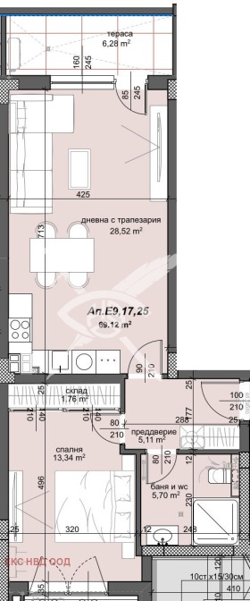 Продава 2-стаен град Пловдив Тракия - [1] 