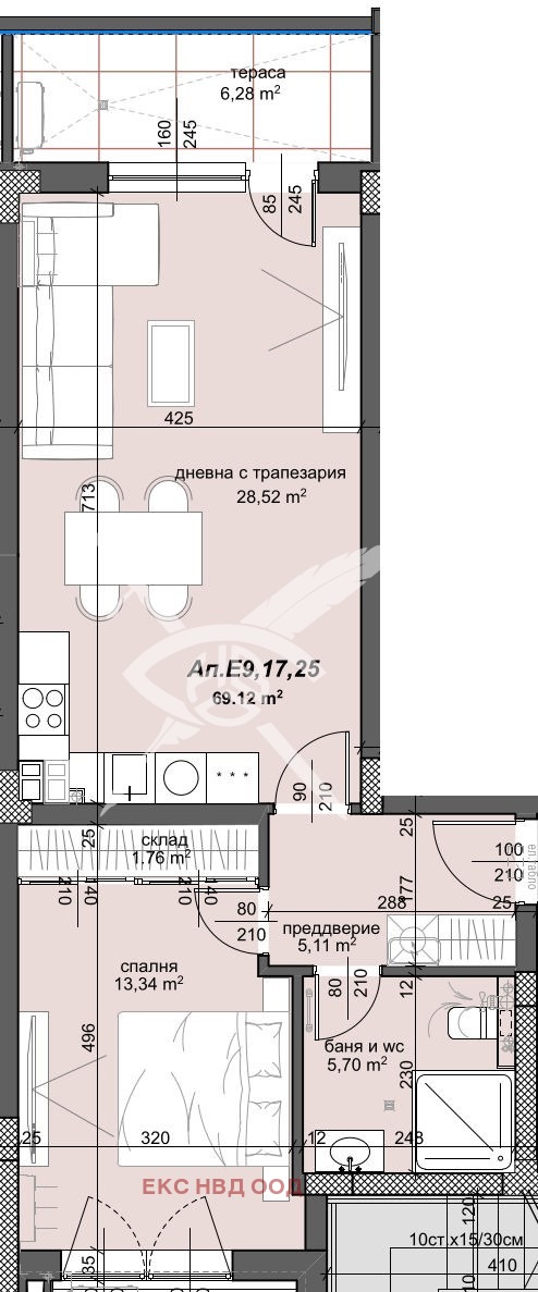 Продава  2-стаен, град Пловдив, Тракия •  113 620 EUR • ID 58939587 — holmes.bg - [1] 